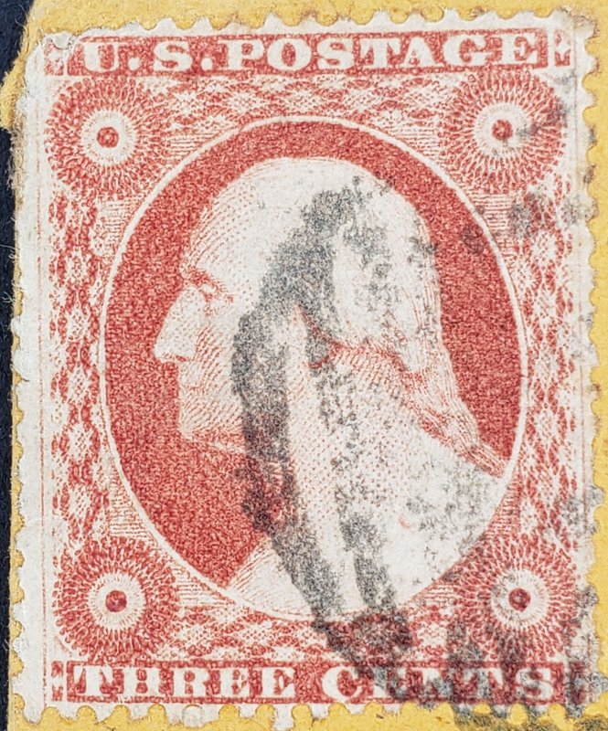 USA, Scott #26, two covers, AVG-F used, SEE FULL DESCRIPTION