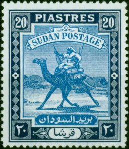 Sudan 1948 20p Pale Blue & Deep Blue SG110a P.13 Chalk V.F MNH