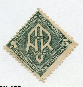 Colombia-Antioquia, Scott #H2, Unused No Gum