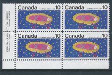 Canada #529 LL Plate Block Christmas 1970 10