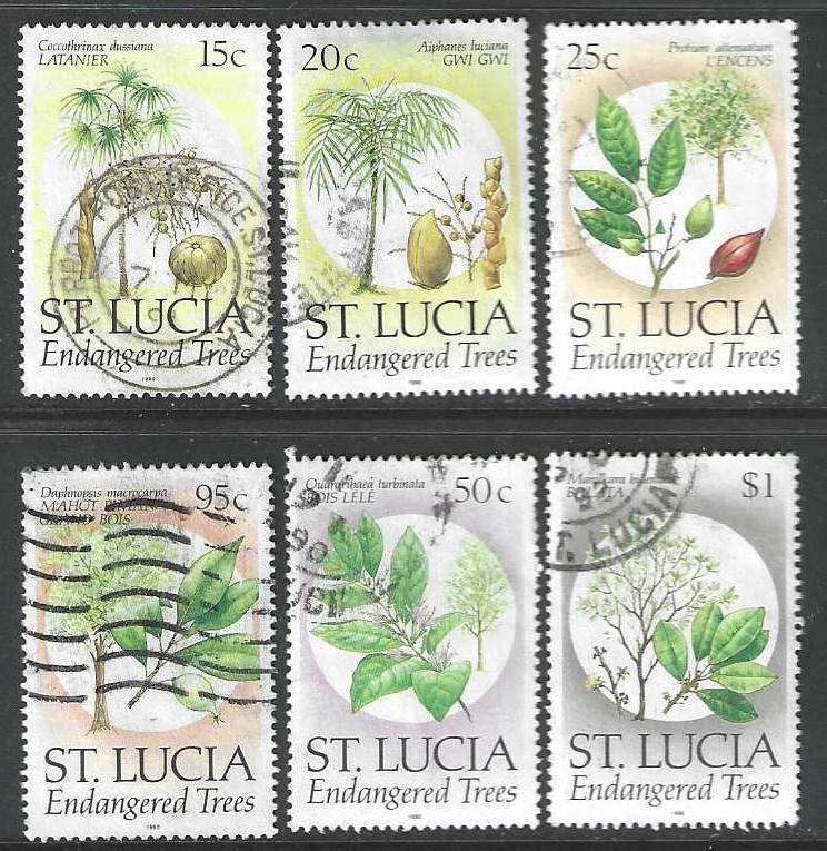 St Lucia 953-964 Short set Used SC:$3.50