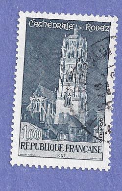 France Scott #1190 Rodex Cathedral (1967) Used