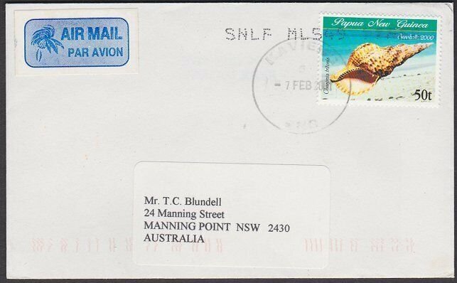 PAPUA NEW GUINEA 2001 cover ex KAVIENG .....................................U811