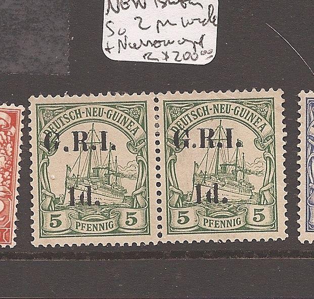 New Britain SG 2 pair wide overprint+narrow overprint MOG (5axd)