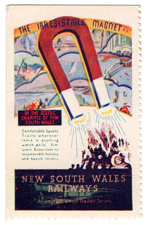 (I.B) Australia - NSW Government Railways : Promotional Label (Magnet)