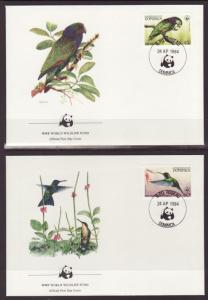 Dominica 827-830 Parrots 1984 S/4 U/A FDC