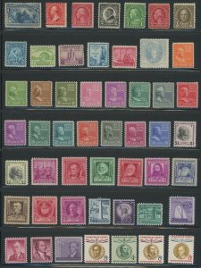 USA - Mint Collection - 265 Different including Back of Book , Souvenir sheets