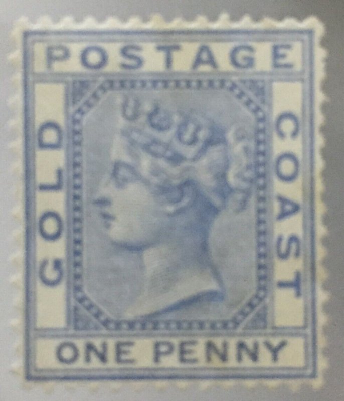 Gold Coast QV 1876-84 1d wmk Crown CC MLH SG#5 GC4731