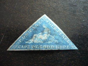 Stamps - Cape of Good Hope - Scott# 4 - Used Part Set of 1 Stamp