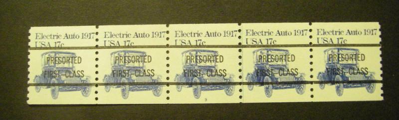 Scott 1906a, 17c Electric Auto, PNC5 #3A, No Gap, MNH