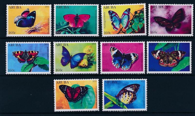 [AR574] Aruba 2011 Butterflies Schmetterlingen Papillons  MNH