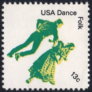 SC#1751 13¢ American Dance: Folk Single (1978) MNH