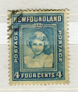 CANADA; NEWFOUNDLAND 1938 early GVI Portrait issue fine used 4c.