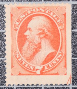 Scott 160 - 7 Cents Stanton Mint No Gum - Nice Stamp Guide Arrow SCV - $350.00 
