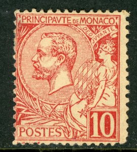 Monaco 1901 Prince Albert 10¢ Carmine  Scott # 16 Mint E916