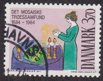 Denmark # 766, Jewish Community 300th Anniversary , Used, 1/2 Cat.