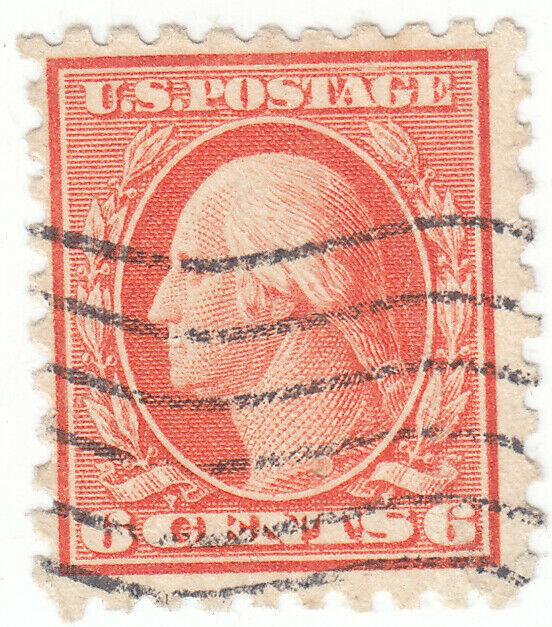 Scott #429 - 6c Red Orange - Washington - Used 