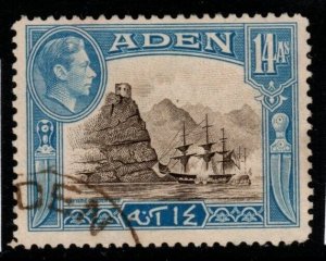 ADEN SG23a 1945 14a SEPIA & LIGHT BLUE FINE USED