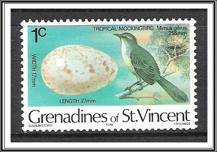 St Vincent Grenadines #133 Birds & Eggs MNH