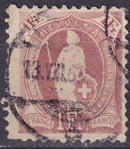 Switzerland #87b   F-VF Used  CV $310.00 (SU7468)