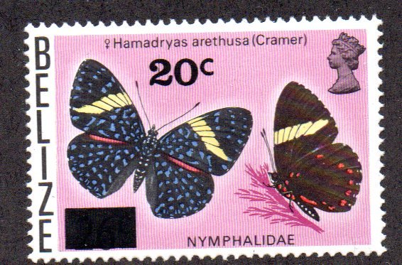 BELIZE 380 MNH SCV $2.50 BIN $1.50 BUTTERFLIES