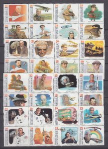 Z4527 JL Stamps 7 ca 1990,s dif micronisia blk,s,sets 8 mnh piooneers of flight