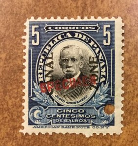 CANAL ZONE #54 S Bb  with  RED SPECIMEN OVERPRINT  1920