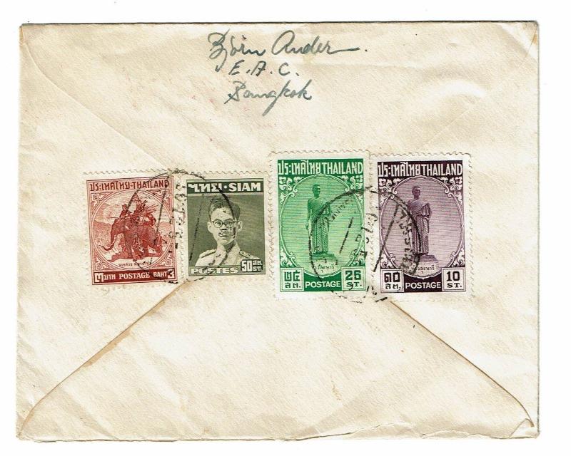 Thailand to Denmark Airmail Cover (I) - Z494