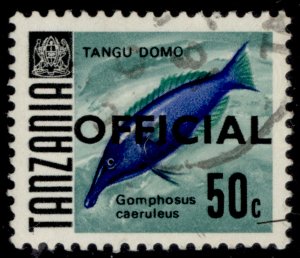 TANZANIA QEII SG O25a, 1967 50c GLAZED PAPER, FINE USED.