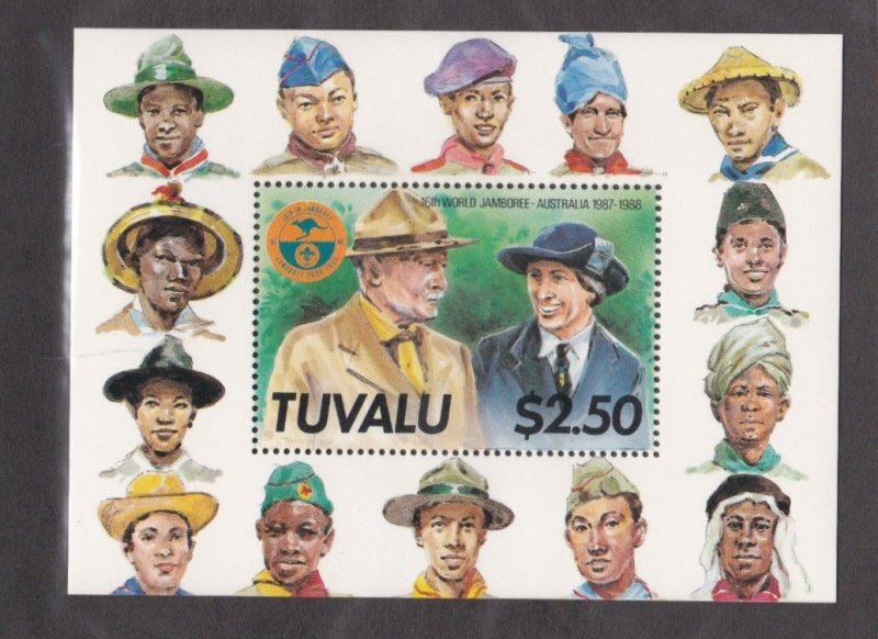 Tuvalu # 464, 16th World Scouting Jamboree, Souvenir Sheet, Mint NH, 1/2 Cat.