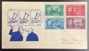 930-933 FDR Cartoon “Did I Ever Show You My Stamps Winnie” WWII Patriotic cover