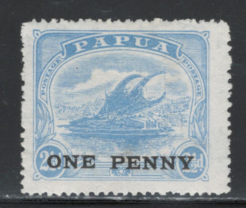 Papua New Guinea 1917 Lakatoi 1p on 2 1/2p Surcharge Scott # 76 MH