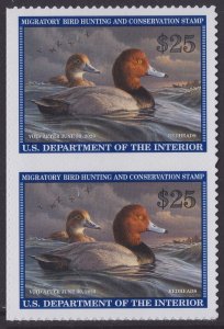 US RW89 Migratory Birds Redhead Duck $25 vert pair MNH 2022-2023