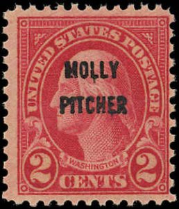 US Scott 646 F-VF/MNH - 1928 2¢ Molly Pitcher - Sound-NO FAULTS