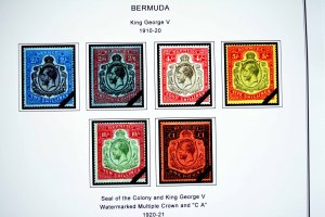 COLOR PRINTED BERMUDA 1865-1999 STAMP ALBUM PAGES (86 illustrated pages)