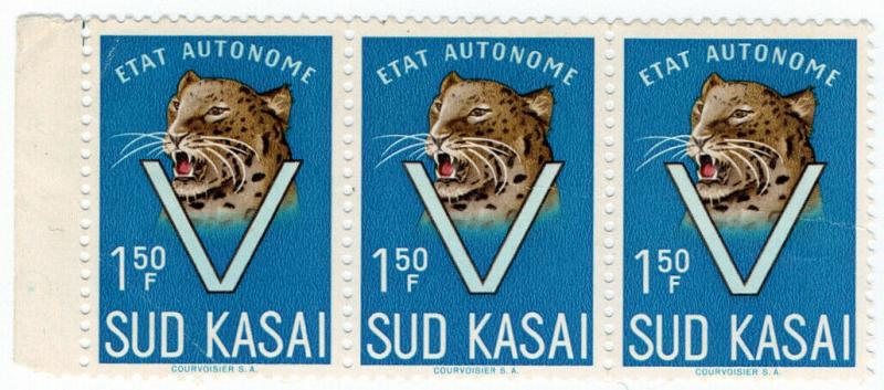(I.B) Belgian Congo Postal : Sud Kasai 1.50Fr