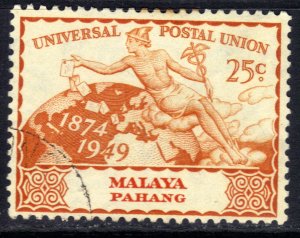 Pehang Malaya 1949 KGV1 25ct UPU Postal Union Used SG 51 ( E1472 )