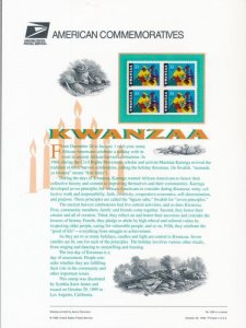USPS 1999 COMMEMORATIVE PANEL #3368 33c KWANZAA