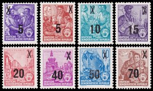 German Democratic Republic Scott 216-223 (1954)Mint NH VF Compl. Set, CV$19.40 C