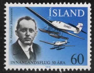 Iceland Scott 508 MNH** 1978 Fokker aircraft stamp