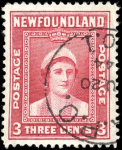 Newfoundland Scott 255 VF Used 1941 3¢ Queen Elizabeth