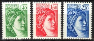 France 1981 Definitive st. Art The Sabines set of 3 MNH