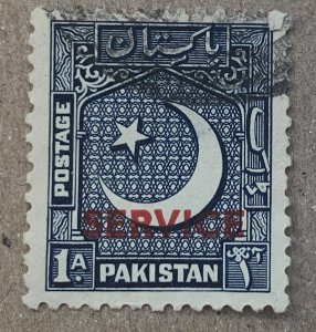 Pakistan 1954 1a Official with oval c, used. Scott O38, CV $0.25. SG O38