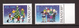 Iceland   #716-717    MNH  1990  Christmas