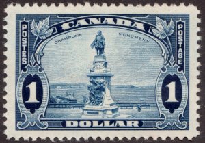 1935 Canada Sc #227 Champlain Statue - $1 KGV Pictorial Issue - MNH cv $120