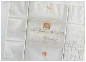 1872 Veracruz Mexico Letter Cover to Graham Watson Mexico City in English
