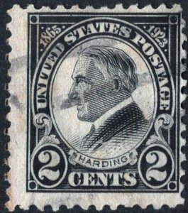 SC#610 2¢ Harding Single (1923) Used
