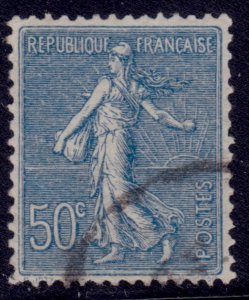 France, 1921, Sower, blue, New Values, 50c, used**