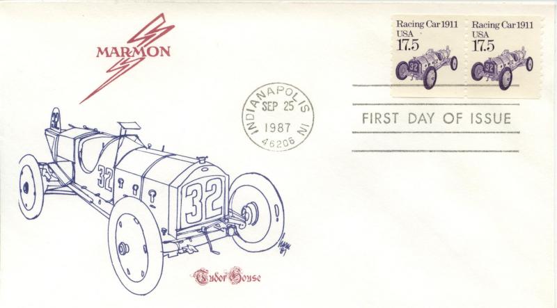 1987 Racing Car 1911 (Scott 2262) Tudor House FDC