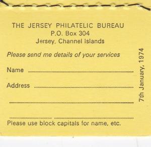 Jersey 1974 30p Stamp Booklet Mint Condition 